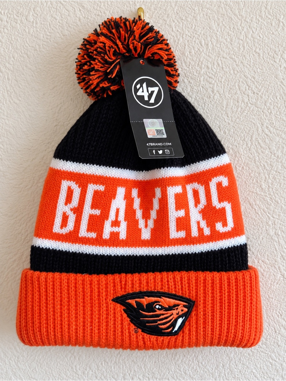 Oregon State Beavers OSU ‘47 Brand Pom Knit Beanie NWT